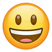 Emoji 😃 Faccina Con Un Gran Sorriso E Occhi Spalancati su WhatsApp 2.19.244.