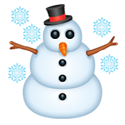 ☃️ Emoji Muñeco De Nieve Con Nieve en WhatsApp 2.19.244.
