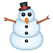 ⛄ Emoji Schneemann ohne Schneeflocken WhatsApp 2.19.244.