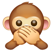🙊 Emoji sich den Mund zuhaltendes Affengesicht WhatsApp 2.19.244.