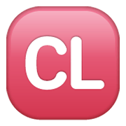 🆑 Emoji Großbuchstaben CL in rotem Quadrat WhatsApp 2.19.244.