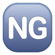 🆖 Emoji Großbuchstaben NG in blauem Quadrat WhatsApp 2.19.244.