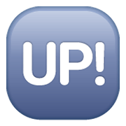 🆙 Emoji Schriftzug „UP!“ im blauen Quadrat WhatsApp 2.19.244.