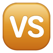 🆚 Emoji Großbuchstaben VS in orangefarbenem Quadrat WhatsApp 2.19.244.