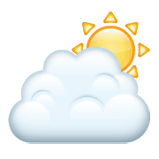 ⛅ Emoji Sol Detrás De Una Nube en WhatsApp 2.19.244.