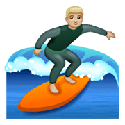 🏄🏼 Emoji Persona Haciendo Surf: Tono De Piel Claro Medio en WhatsApp 2.19.244.
