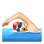 🏊🏻 Emoji Pessoa Nadando: Pele Clara na WhatsApp 2.19.244.