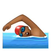 Emoji 🏊🏾 Persona Che Nuota: Carnagione Abbastanza Scura su WhatsApp 2.19.244.