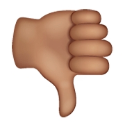 👎🏽 Emoji Daumen runter: mittlere Hautfarbe WhatsApp 2.19.244.