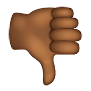 👎🏾 Emoji Daumen runter: mitteldunkle Hautfarbe WhatsApp 2.19.244.