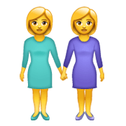 Émoji 👭 Deux Femmes Se Tenant La Main sur WhatsApp 2.19.244.