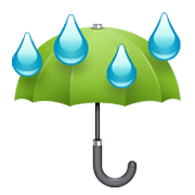 Emoji ☔ Ombrello Con Gocce Di Pioggia su WhatsApp 2.19.244.