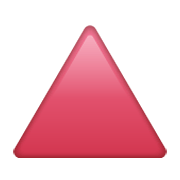 🔺 Emoji rotes Dreieck mit der Spitze nach oben WhatsApp 2.19.244.