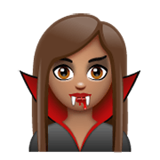 Émoji 🧛🏽 Vampire : Peau Légèrement Mate sur WhatsApp 2.19.244.