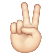 ✌🏻 Emoji Mão Em V De Vitória: Pele Clara na WhatsApp 2.19.244.