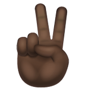 ✌🏿 Emoji Victory-Geste: dunkle Hautfarbe WhatsApp 2.19.244.