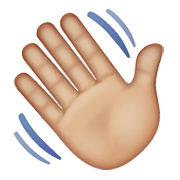 👋🏼 Emoji winkende Hand: mittelhelle Hautfarbe WhatsApp 2.19.244.