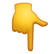 👇 Emoji Dorso Da Mão Com Dedo Indicador Apontando Para Baixo na WhatsApp 2.19.244.
