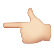 👈🏻 Emoji Dorso Da Mão Com Dedo Indicador Apontando Para A Esquerda: Pele Clara na WhatsApp 2.19.244.