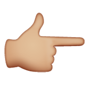 👉🏼 Emoji Dorso Da Mão Com Dedo Indicador Apontando Para A Direita: Pele Morena Clara na WhatsApp 2.19.244.