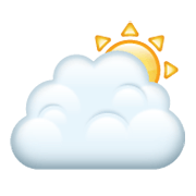 🌥️ Emoji Sol Detrás De Una Nube Grande en WhatsApp 2.19.244.