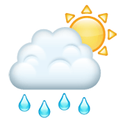 🌦️ Emoji Sol Detrás De Una Nube Con Lluvia en WhatsApp 2.19.244.