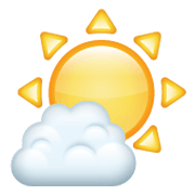 🌤️ Emoji Sonne hinter kleiner Wolke WhatsApp 2.19.244.
