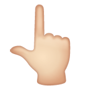 👆🏻 Emoji Dorso Da Mão Com Dedo Indicador Apontando Para Cima: Pele Clara na WhatsApp 2.19.244.