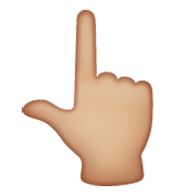 👆🏼 Emoji Dorso Da Mão Com Dedo Indicador Apontando Para Cima: Pele Morena Clara na WhatsApp 2.19.244.