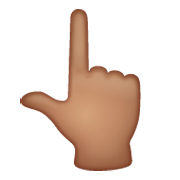 👆🏽 Emoji Dorso De Mano Con índice Hacia Arriba: Tono De Piel Medio en WhatsApp 2.19.244.