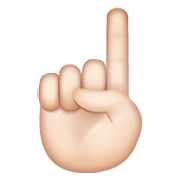 ☝🏻 Emoji Indicador Apontando Para Cima: Pele Clara na WhatsApp 2.19.244.
