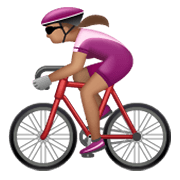 🚴🏽‍♀️ Emoji Mujer En Bicicleta: Tono De Piel Medio en WhatsApp 2.19.244.