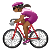 Émoji 🚴🏾‍♀️ Cycliste Femme : Peau Mate sur WhatsApp 2.19.244.