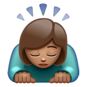 Emoji 🙇🏽‍♀️ Donna Che Fa Inchino Profondo: Carnagione Olivastra su WhatsApp 2.19.244.