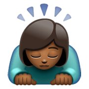 Emoji 🙇🏾‍♀️ Donna Che Fa Inchino Profondo: Carnagione Abbastanza Scura su WhatsApp 2.19.244.