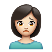 Emoji 🙍🏻‍♀️ Donna Corrucciata: Carnagione Chiara su WhatsApp 2.19.244.