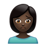🙍🏿‍♀️ Emoji Mujer Frunciendo El Ceño: Tono De Piel Oscuro en WhatsApp 2.19.244.
