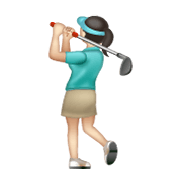 🏌🏻‍♀️ Emoji Mujer Jugando Al Golf: Tono De Piel Claro en WhatsApp 2.19.244.