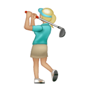 🏌🏼‍♀️ Emoji Mujer Jugando Al Golf: Tono De Piel Claro Medio en WhatsApp 2.19.244.