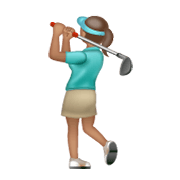 🏌🏽‍♀️ Emoji Mujer Jugando Al Golf: Tono De Piel Medio en WhatsApp 2.19.244.