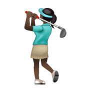 Émoji 🏌🏿‍♀️ Golfeuse : Peau Foncée sur WhatsApp 2.19.244.