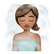 🧖🏽‍♀️ Emoji Mujer En Una Sauna: Tono De Piel Medio en WhatsApp 2.19.244.