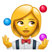 Emoji 🤹‍♀️ Giocoliere Donna su WhatsApp 2.19.244.