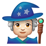 Emoji 🧙🏻‍♀️ Maga: Carnagione Chiara su WhatsApp 2.19.244.