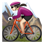 🚵🏻‍♀️ Emoji Mujer En Bicicleta De Montaña: Tono De Piel Claro en WhatsApp 2.19.244.