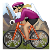 🚵🏼‍♀️ Emoji Mujer En Bicicleta De Montaña: Tono De Piel Claro Medio en WhatsApp 2.19.244.