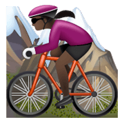 🚵🏿‍♀️ Emoji Mujer En Bicicleta De Montaña: Tono De Piel Oscuro en WhatsApp 2.19.244.