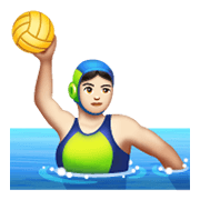 🤽🏻‍♀️ Emoji Mulher Jogando Polo Aquático: Pele Clara na WhatsApp 2.19.244.