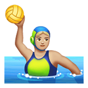 🤽🏼‍♀️ Emoji Wasserballspielerin: mittelhelle Hautfarbe WhatsApp 2.19.244.