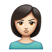 Emoji 🙎🏻‍♀️ Donna Imbronciata: Carnagione Chiara su WhatsApp 2.19.244.